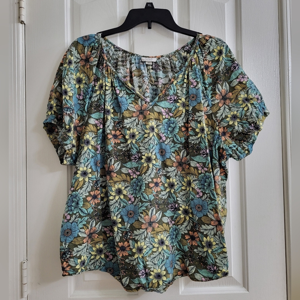A.N.A. Retro floral top